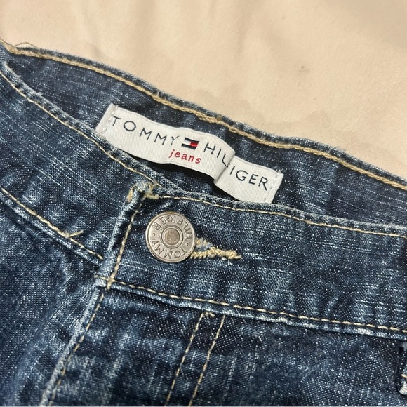 Tommy Hilfiger Y2K Straight Jeans Women’s 12 L/33 Dark Blue 100% Cotton - Picture 8 of 14